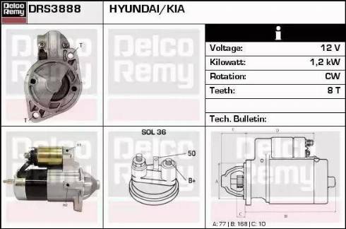 Remy DRS3888 - Стартер unicars.by