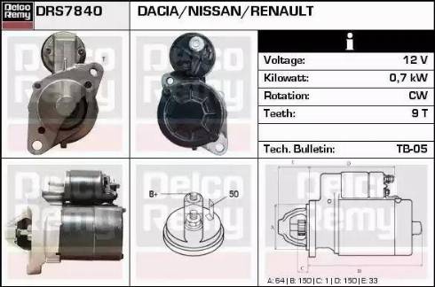 Remy DRS7840 - Стартер unicars.by