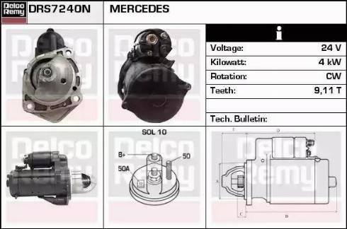 Remy DRS7240N - Стартер unicars.by