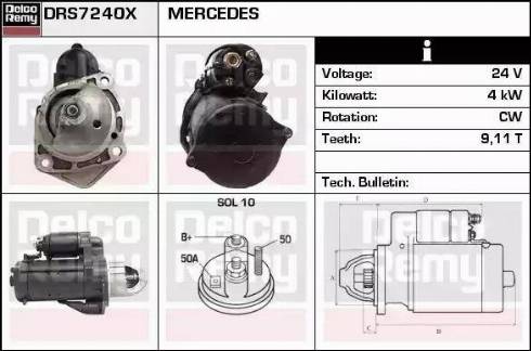 Remy DRS7240X - Стартер unicars.by