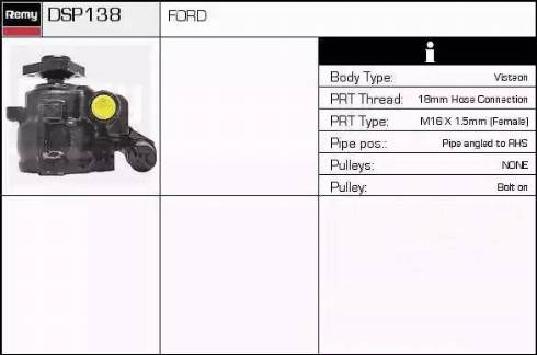 Remy DSP138 - Гидравлический насос, рулевое управление, ГУР unicars.by