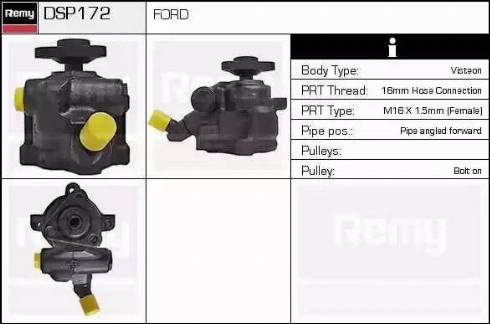 Remy DSP172 - Гидравлический насос, рулевое управление, ГУР unicars.by