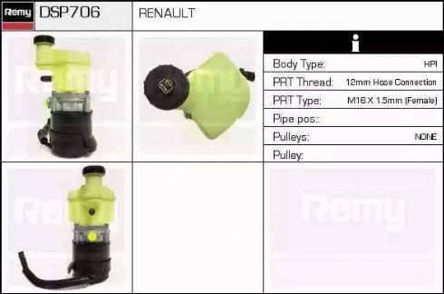 Remy DSP706 - Гидравлический насос, рулевое управление, ГУР unicars.by