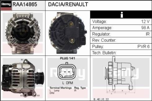 Remy RAA14865 - Генератор unicars.by