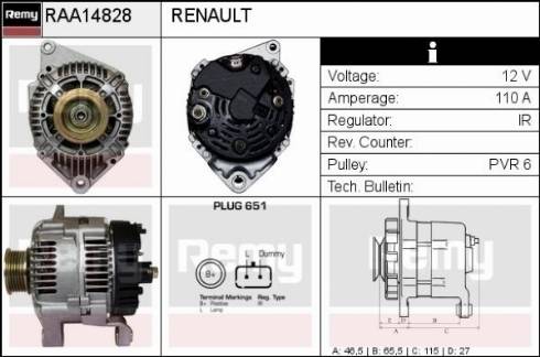 Remy RAA14828 - Генератор unicars.by