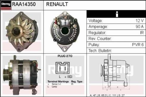 Remy RAA14350 - Генератор unicars.by