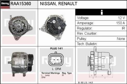 Remy RAA15360 - Генератор unicars.by