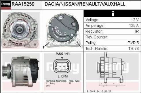 Remy RAA15259 - Генератор unicars.by