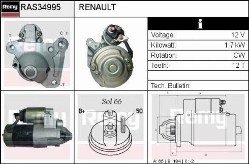 Remy RAS34995 - Стартер unicars.by