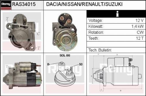 Remy RAS34015 - Стартер unicars.by