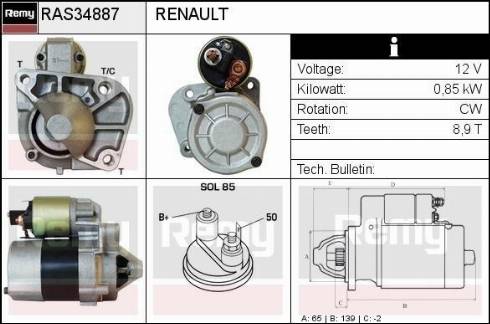 Remy RAS34887 - Стартер unicars.by