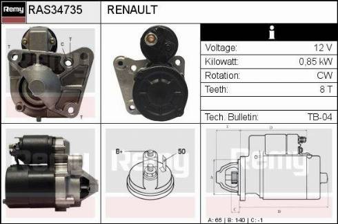 Remy RAS34735 - Стартер unicars.by