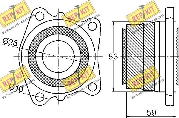 REPKIT RKB1768 - Комплект подшипника ступицы колеса unicars.by