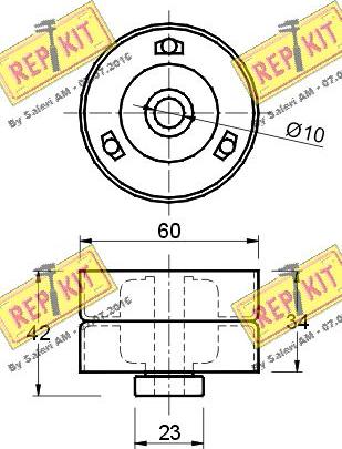 REPKIT RKT1950 - Направляющий ролик, зубчатый ремень ГРМ unicars.by