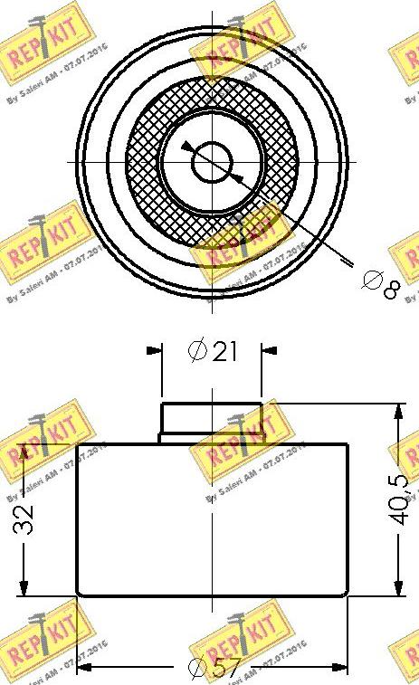 REPKIT RKT1479 - Направляющий ролик, зубчатый ремень ГРМ unicars.by