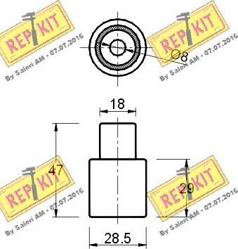 REPKIT RKT1473 - Направляющий ролик, зубчатый ремень ГРМ unicars.by