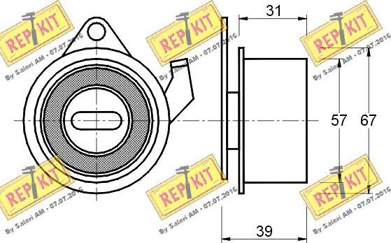 REPKIT RKT1594 - Натяжной ролик, зубчатый ремень ГРМ unicars.by