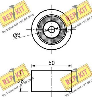 REPKIT RKT1533 - Ролик, поликлиновый ремень unicars.by