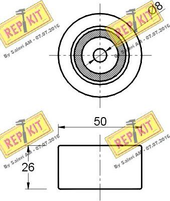 REPKIT RKT1654 - Ролик, поликлиновый ремень unicars.by