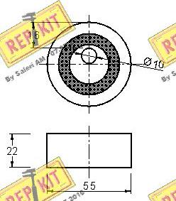 REPKIT RKT1604 - Натяжной ролик, зубчатый ремень ГРМ unicars.by