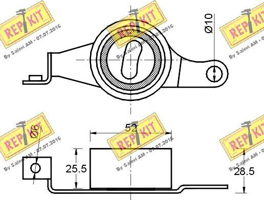 REPKIT RKT1685 - Натяжной ролик, зубчатый ремень ГРМ unicars.by