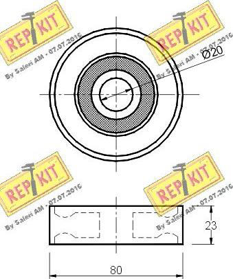 REPKIT RKT1182 - Ролик, поликлиновый ремень unicars.by