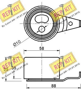 REPKIT RKT1871 - Натяжной ролик, зубчатый ремень ГРМ unicars.by