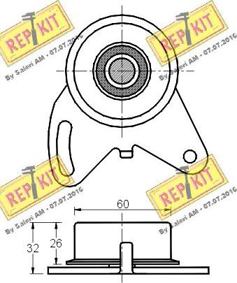 REPKIT RKT1397 - Натяжной ролик, зубчатый ремень ГРМ unicars.by