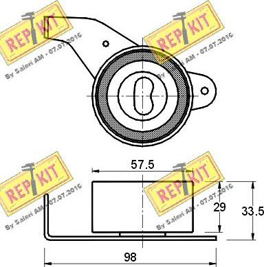 REPKIT RKT1350 - Натяжной ролик, зубчатый ремень ГРМ unicars.by