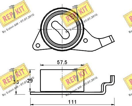 REPKIT RKT1351 - Натяжной ролик, зубчатый ремень ГРМ unicars.by