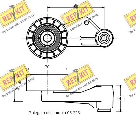 REPKIT RKT1305 - Натяжитель, поликлиновый ремень unicars.by