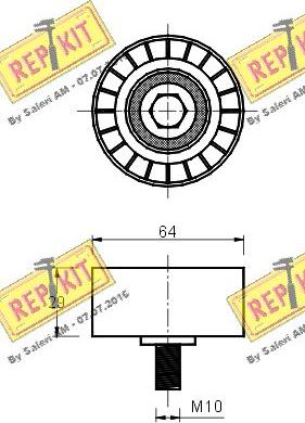 REPKIT RKT1381 - Направляющий ролик, зубчатый ремень ГРМ unicars.by