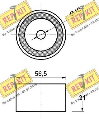 REPKIT RKT1274 - Направляющий ролик, зубчатый ремень ГРМ unicars.by