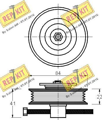 REPKIT RKT1734 - Натяжитель, поликлиновый ремень unicars.by