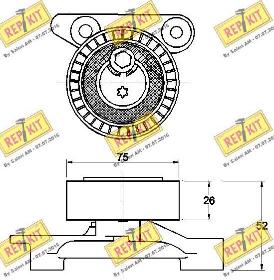 REPKIT RKT3474 - Натяжитель, поликлиновый ремень unicars.by