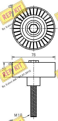 REPKIT RKT3181 - Ролик, поликлиновый ремень unicars.by