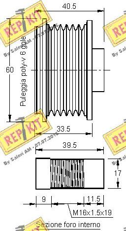 REPKIT RKT2964 - Шкив генератора, муфта unicars.by