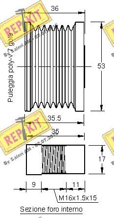 REPKIT RKT2929 - Шкив генератора, муфта unicars.by