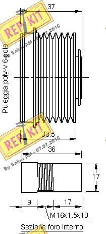 REPKIT RKT2926 - Шкив генератора, муфта unicars.by