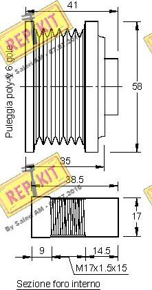 REPKIT RKT2970 - Шкив генератора, муфта unicars.by