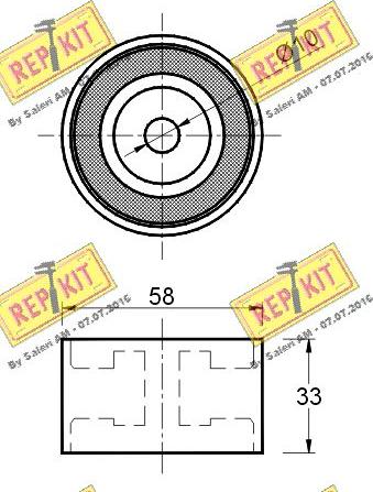 REPKIT RKT2160 - Направляющий ролик, зубчатый ремень ГРМ unicars.by