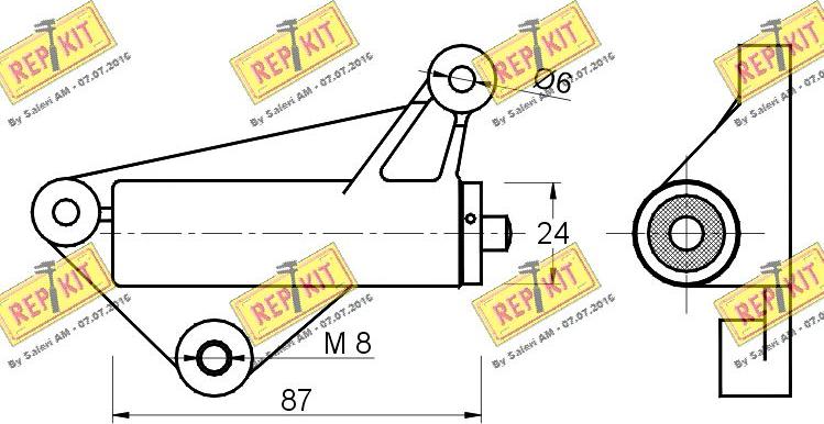 REPKIT RKT2129 - Успокоитель, зубчатый ремень unicars.by