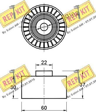 REPKIT RKT2854 - Направляющий ролик, зубчатый ремень ГРМ unicars.by