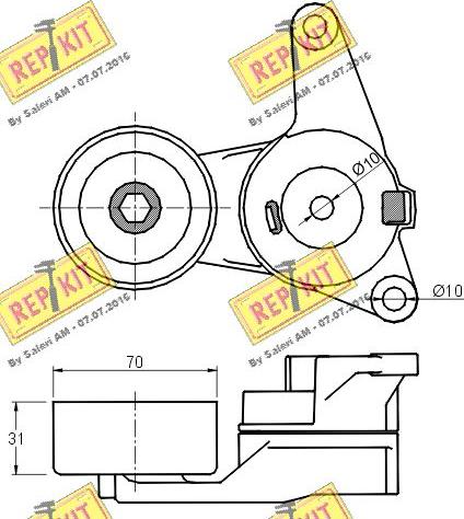 REPKIT RKT2783 - Натяжитель, поликлиновый ремень unicars.by