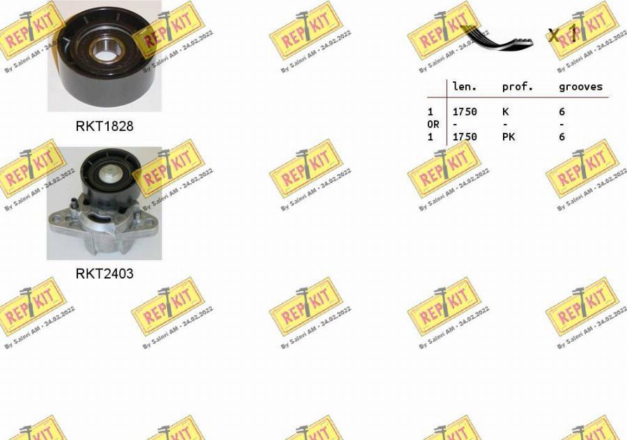 REPKIT RKTA0028 - Поликлиновый ременный комплект unicars.by