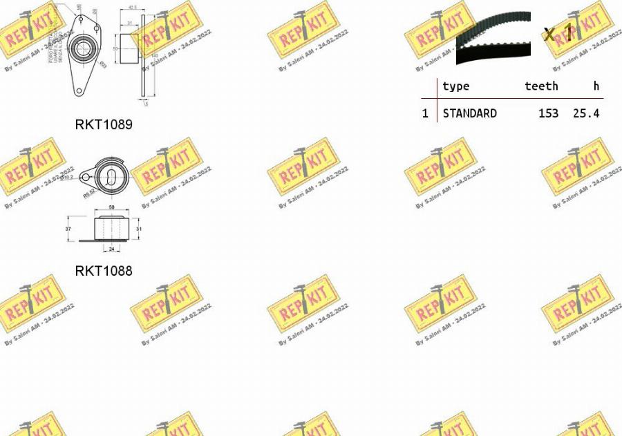 REPKIT RKTK1135 - Комплект зубчатого ремня ГРМ unicars.by