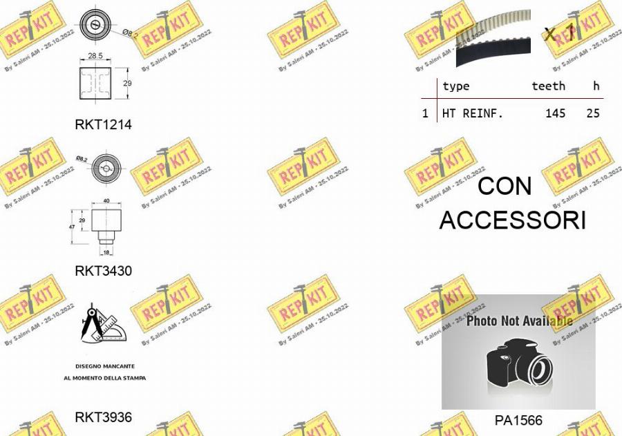 REPKIT RKTK1290PA - Водяной насос + комплект зубчатого ремня ГРМ unicars.by