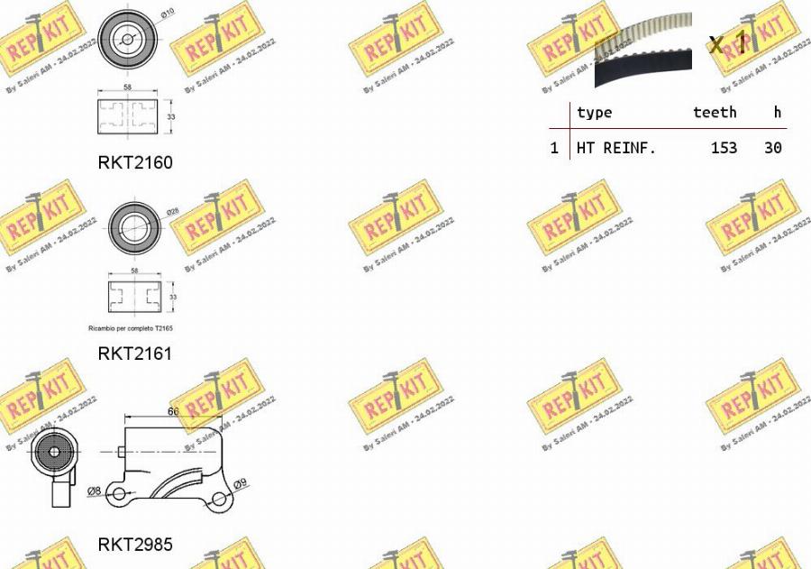 REPKIT RKTK1214 - Комплект зубчатого ремня ГРМ unicars.by