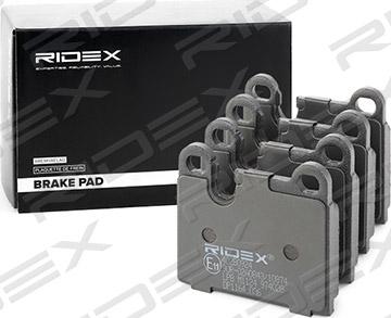 RIDEX 402B0924 - Тормозные колодки, дисковые, комплект unicars.by