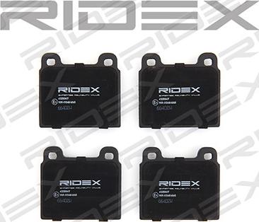 RIDEX 402B0417 - Тормозные колодки, дисковые, комплект unicars.by